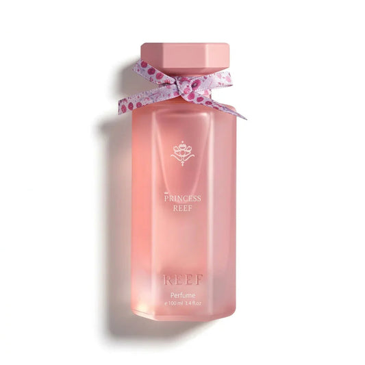 Pink Princess Reef perfume bottle with floral ribbon, 100ml Eau de Parfum for women